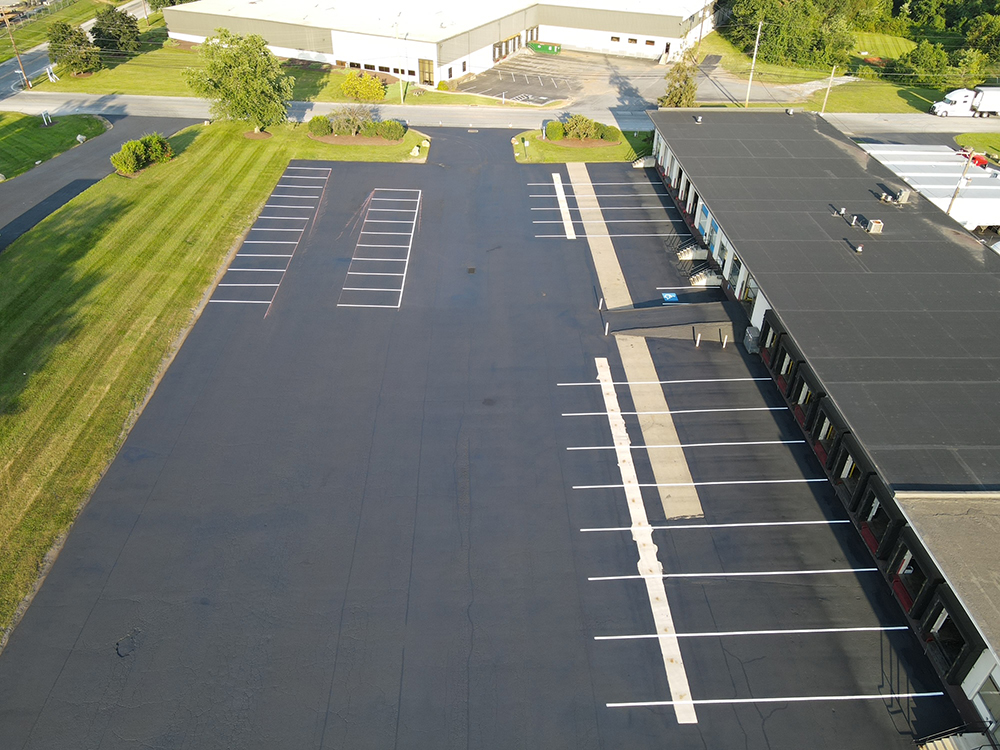 Industrial Parking Lot in Middletown Gets a Fresh, Professional Look with Sealcoating and Line Striping