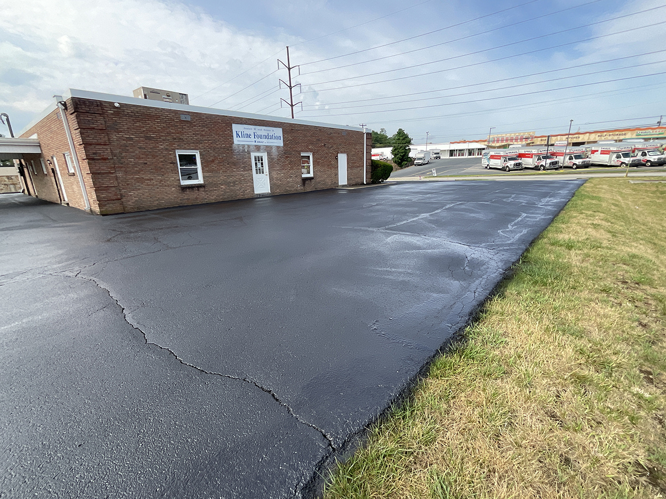 Parking Lot Cleaning and Sealcoating Gives a Harrisburg, PA CPA Office a Fresh Finish
