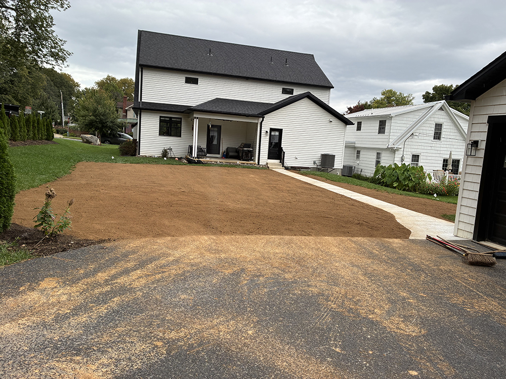 A Hershey Concrete Sidewalk Project That Also Addressed Backyard Puddling